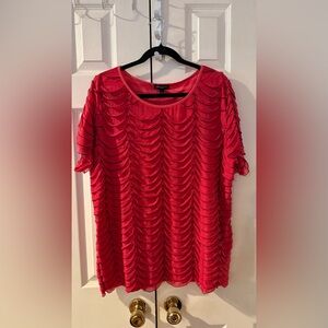 Notations Dark Pink Layered Blouse